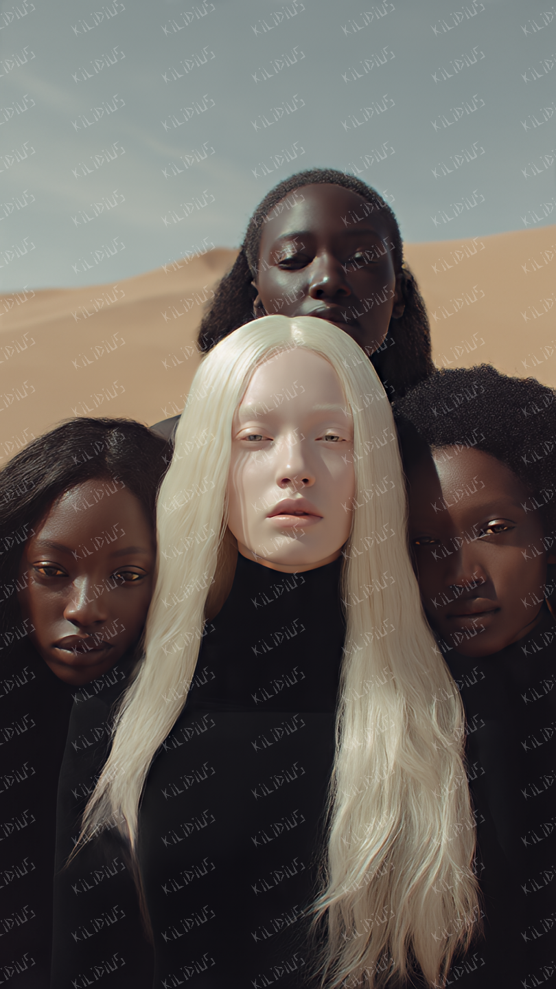 Bavia - Retrato Conceitual de Mulheres Diversas no Deserto,  Beleza Única, Diversidade e Empoderamento Feminino