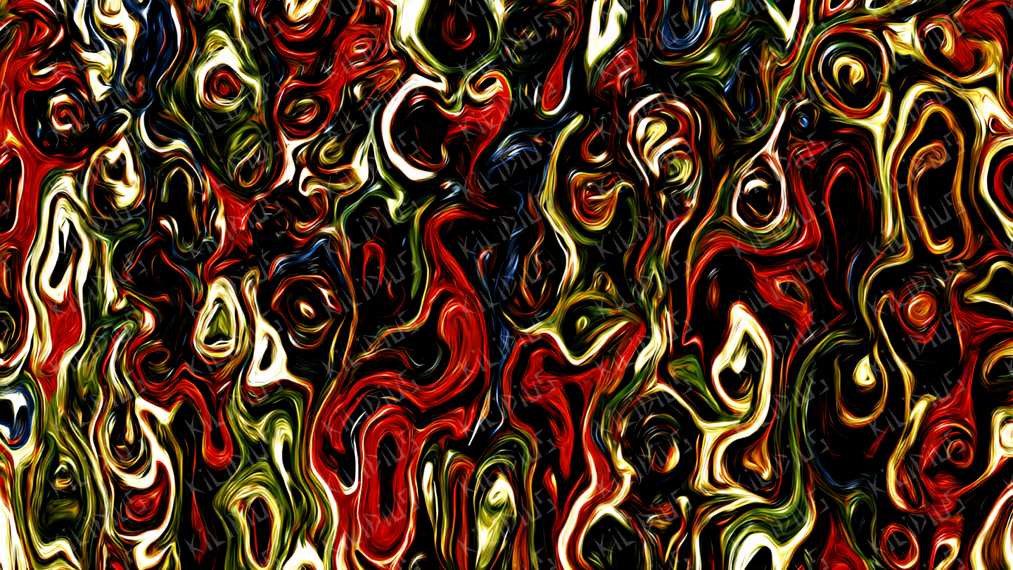 Fusi -  Padrão Psicodélico em Cores Flutuantes, Arte Digital Abstrata sobre Caos, Energia e Transformação