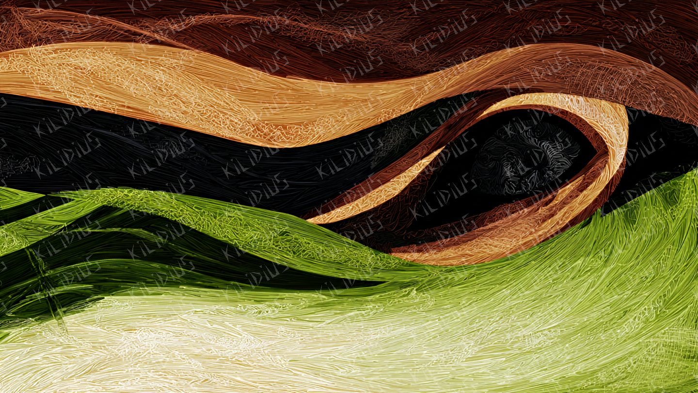 Quois -  Olho Abstrato em Vórtice de Cores, Arte Digital Simbólica sobre Consciência, Natureza e Mistério